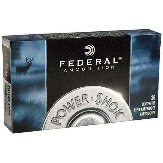 Federal Power-Shok Rifle, 375 H&H Magnum, 270 Grain, Jacketed Soft Point, 2690 fps