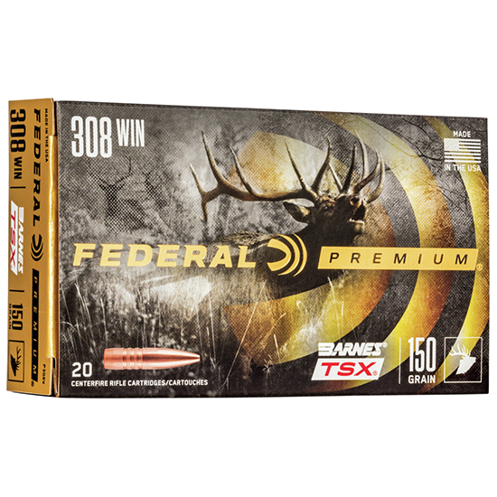 Federal Barnes TSX, 308 Win, 150 Grain, Barnes Triple-Shock X Bullet (TSX), 2820 fps