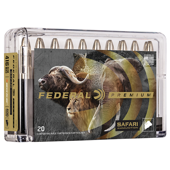 Federal Safari Trophy Bonded Bear Claw, 416 Rem Magnum, 400 Grain, Trophy Bonded Bear Claw, 2400 fps