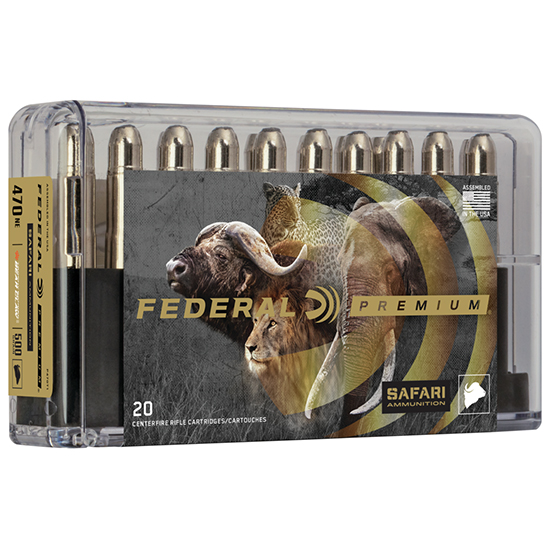 Federal Safari Trophy Bonded Bear Claw, 470 Nitro Express, 500 Grain, Trophy Bonded Bear Claw, 2150 fps