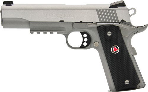 COLT DELTA ELITE 10MM 5″ 8RD – STAINLESS BLACK PICATINNY RAIL