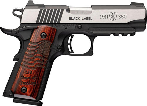 BROWNING 1911-380 BLACK LABEL – MED PRO 380ACP 3.62″ RAIL 250