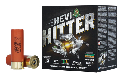 HEVI-HITTER 12GA 3″ 1.25OZ #4 TG/STL
