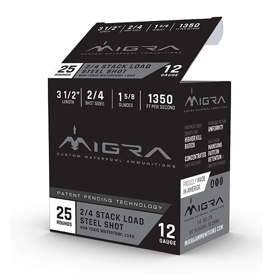 MIGRA STAXD STEEL 12GA 3.5 1-3/8OZ #2-4 25/10