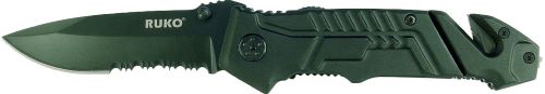 RUKO FOLDER SPRING ASSIST – 3.25″ RUBBER BLACK HANDLE