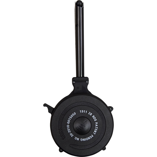 RWB DRUM MAG 1911 45ACP 28RD BLACK POLYMER (20)