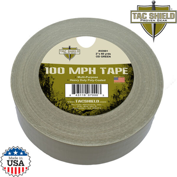 100 MPH Heavy Duty Tape 60 Yards Olive Drab Green 2 inch