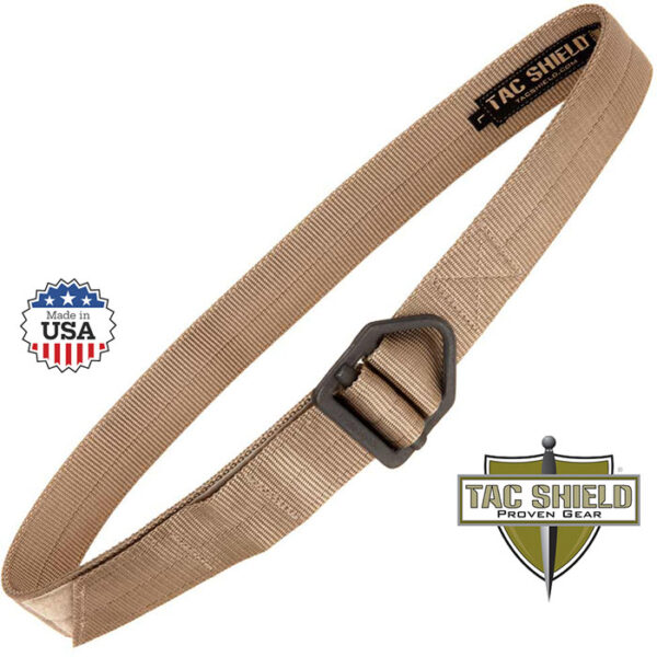 Tactical Riggers Belt 1.75 inch Double Wall Tan Small fits waist 30 to 34 inches