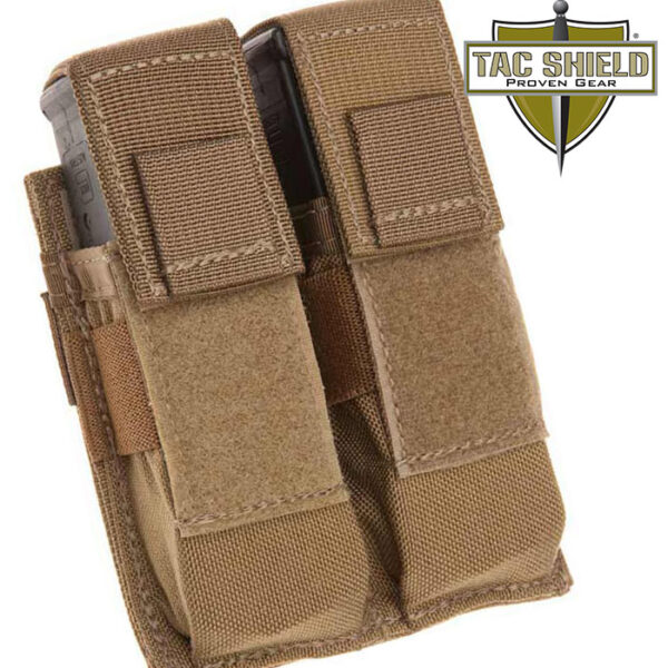 Double Universal Pistol Molle Pouch Coyote
