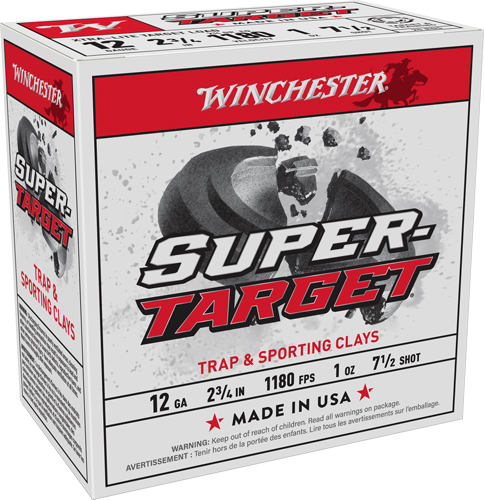 WINCHESTER TARGET 12GA 2.75″ – 1OZ #7.5 1180FPS 250RD CASE