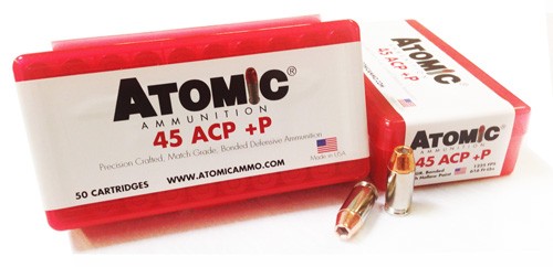 ATOMIC AMMO 45ACP +P – 185GR BONDED JHP 50-PACK
