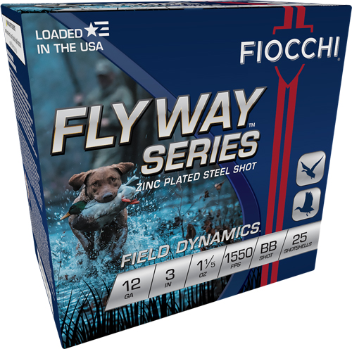 FIOCCHI FLYWAY 12GA 3″ 1-1/5OZ – #BB 1550FPS 25RD 10BX/CS