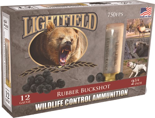 LIGHTFIELD 12GA 2.75″ 21-BALL – RUBBER BUCKSHOT 5RD 10BX/CS