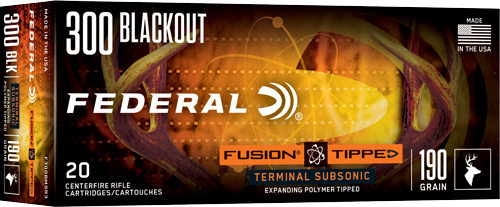 FEDERAL FUSION 300 AAC 190GR – SUBSONIC FUSION 20RD 10BX/CS
