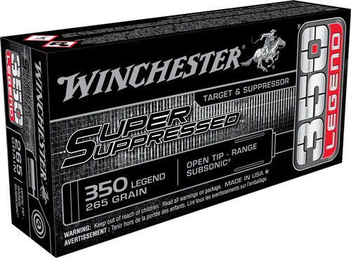 WINCHESTER SUPER SUPPRESS 350 – LEGEND 255GR FMJ 20RD 10BX/CS