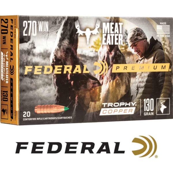 Meat Eater 270 Winchester 165 Grain Trophy Copper Box of 20