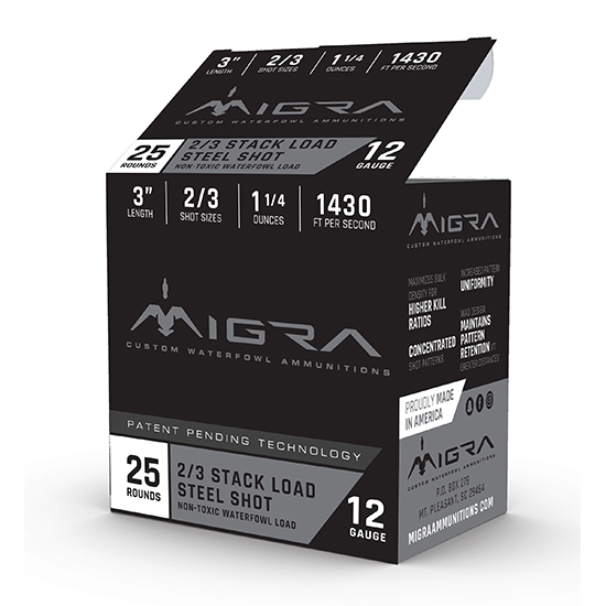 MIGRA STAXD STEEL 12GA 3 1.25OZ #2-3 25/10