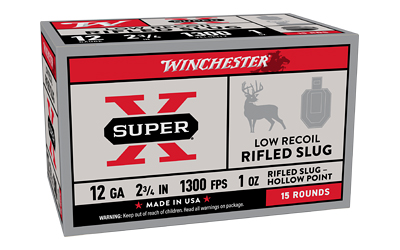 WIN SPR-X 12GA 2.75″ RIF SLUG 15/150