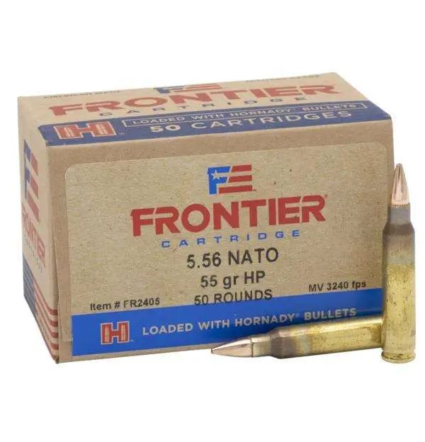 FRONTIER® 5.56 NATO 55 GR HOLLOW POINT MATCH™ (50 – ORIENTED) 50RD/BX 10BX/CS
