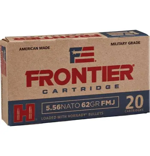 FRONTIER® 5.56 NATO 62 GR FMJ (150 – ORIENTED) 150RD/BX 8BX/CS