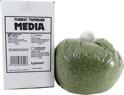 LYMAN TURBO TUMBLER MEDIA – CORN COB PLUS 10 LB BOX