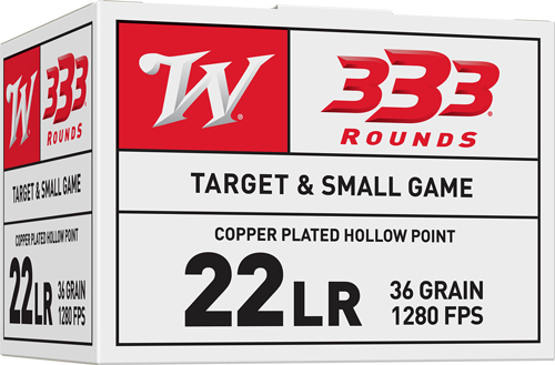 WINCHESTER 22LR 36GR PLATED HP – 1280FPS 333RD 10BX/CS