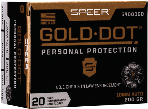 SPEER GOLD DOT 10MM 200GR – GDHP 20RD 10BX/CS