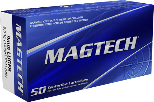 MAGTECH 9MM LUGER – 124GR FMJ-RN 50RD 20BX/CS