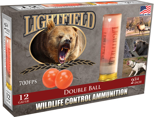 LIGHTFIELD 12GA 2.75″ W/2 – RUBBER BALLS 5RD 10BX/CS