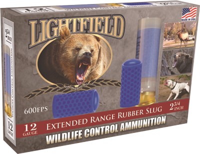 LIGHTFIELD 12GA 2.75″ X-RANGE – RUBBER SLUG 5RD 10BX/CS