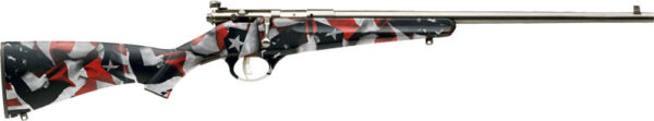 SAVAGE RASCAL YOUTH SINGLESHOT – 22LR ACCU TRIG RED/WHITE/BLUE