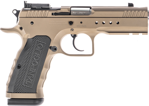 TANFOGLIO HEXAGON TACTICAL 9MM – 4.45″ 17RND STEEL/ALUM GRIPS