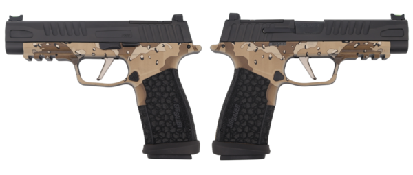 SIG SAUER P365 FUSE 9MM 4.3″ CHOCOLATE CHIP CAMO O.R. 1-17RD, 2-21RD