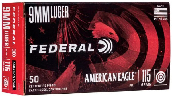 FED AMERICAN EAGLE 9MM 115GR FMJ 50/20 (2000)
