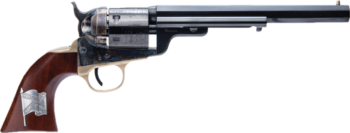 CIMARRON 1851 R-M CSA FLAG – 38SPL 7.5″ FS CC/BLUED WALNUT