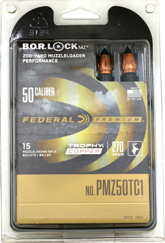 FEDERAL 50CAL 270GR TROPHY – COPPER MZ/BOR LOCK 15RD 10BX/C